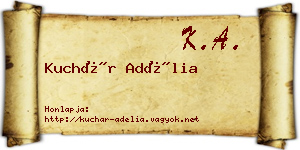Kuchár Adélia névjegykártya
